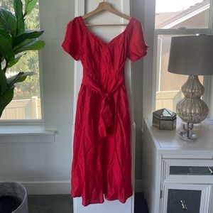 Vici Red Midi Dress